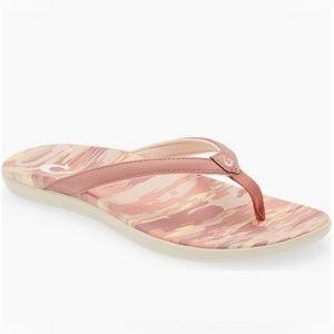 Olukai Ho’Opio Hau Rosette Camo Pink Slide Flip Flops 7 NEW With Tags